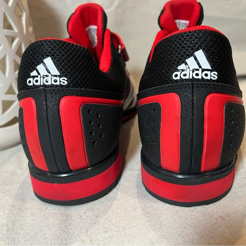 Adidas Men's Black and Red Powerlift Sneakers - Picture 4 of 10